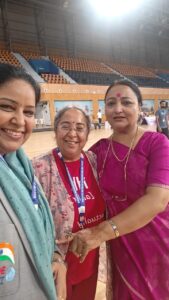 Nafeesa, President of Boccia Rajasthan, had the honor of meeting Dr. Mallika Nadda, President of Special Olympics Bharat and wife of Shri J.P. Nadda, Minister of Chemicals and Fertilizers, Government of India in the Purple Festival, GOA. 